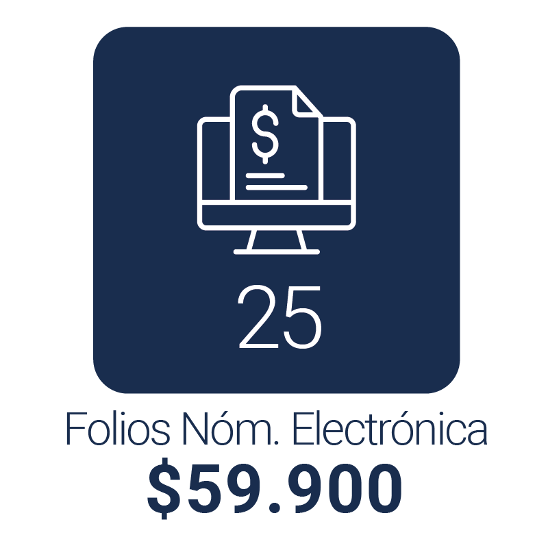 Paquete de 25 folios de nómina electrónica