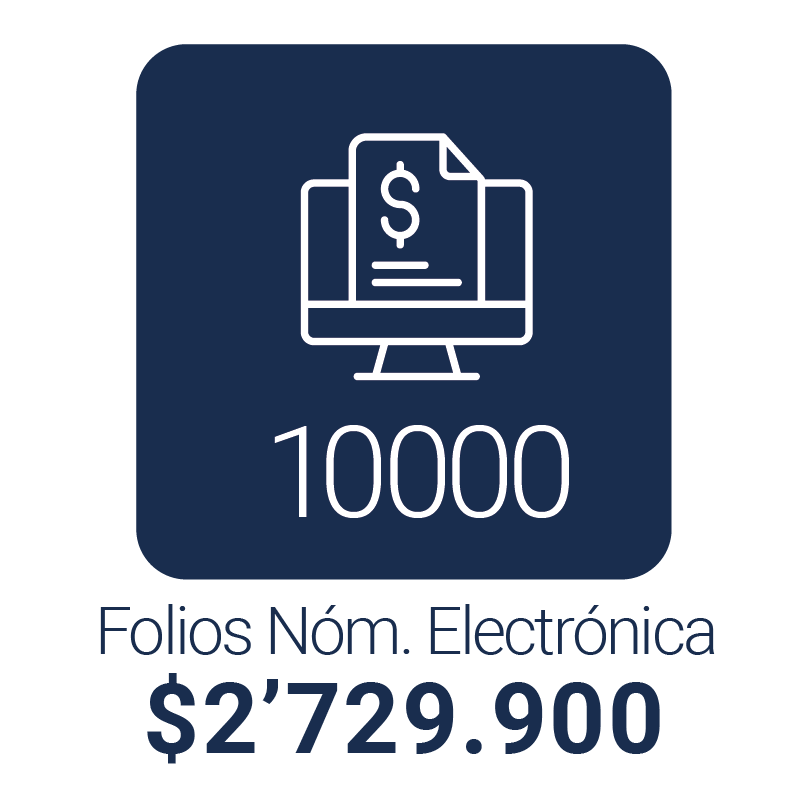 Paquete de 10000 folios de nómina electrónica