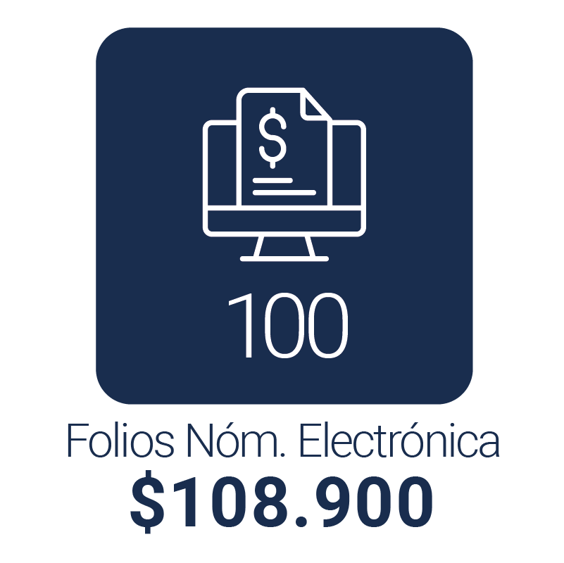 Paquete de 100 folios de nómina electrónica