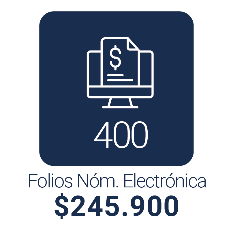 Paquete de 400 folios de nómina electrónica