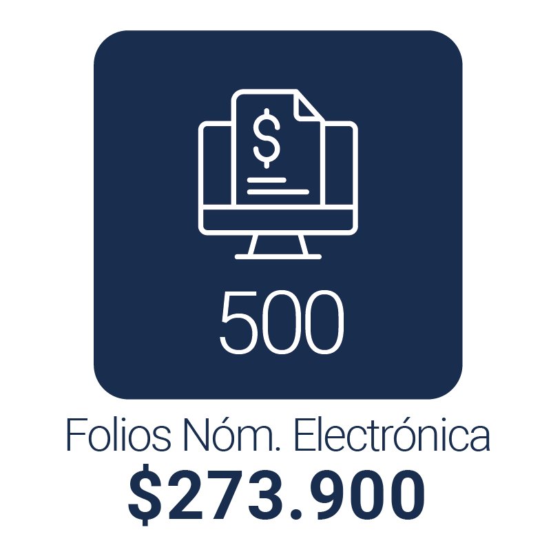 Paquete de 500 folios de nómina electrónica