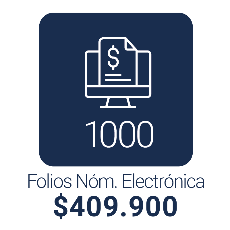 Paquete de 1000 folios de nómina electrónica