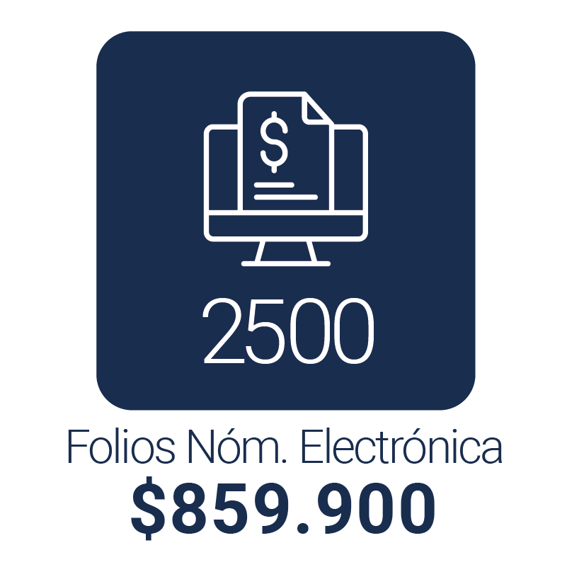 Paquete de 2500 folios de nómina electrónica