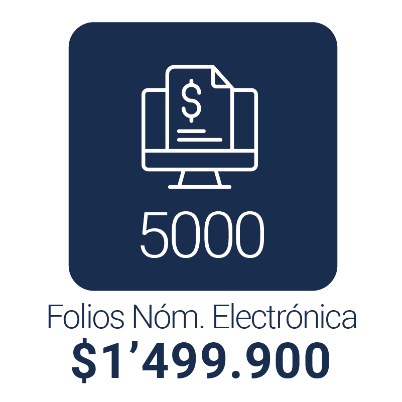 Paquete de 5000 folios de nómina electrónica
