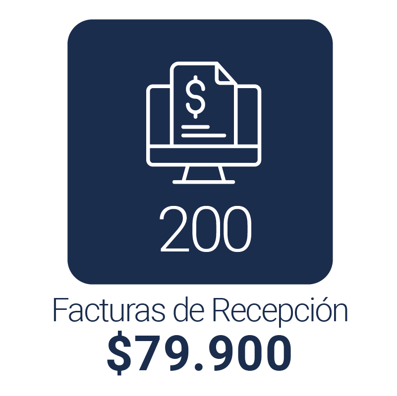 200 folios de recepción de facturas