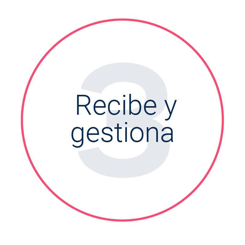 Recibe y gestiona Recibe y gestiona
